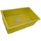 Ruvati 30-inch Fireclay Undermount / Drop-in Topmount Kitchen Sink Single Bowl Yellow RVL3030YL - alternate 5